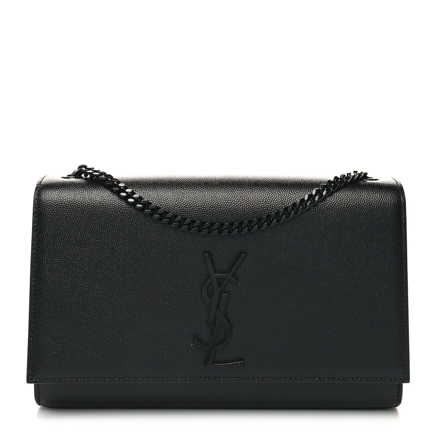 Grain De Poudre Medium Classic Monogram Monochrome Kate Satchel Black