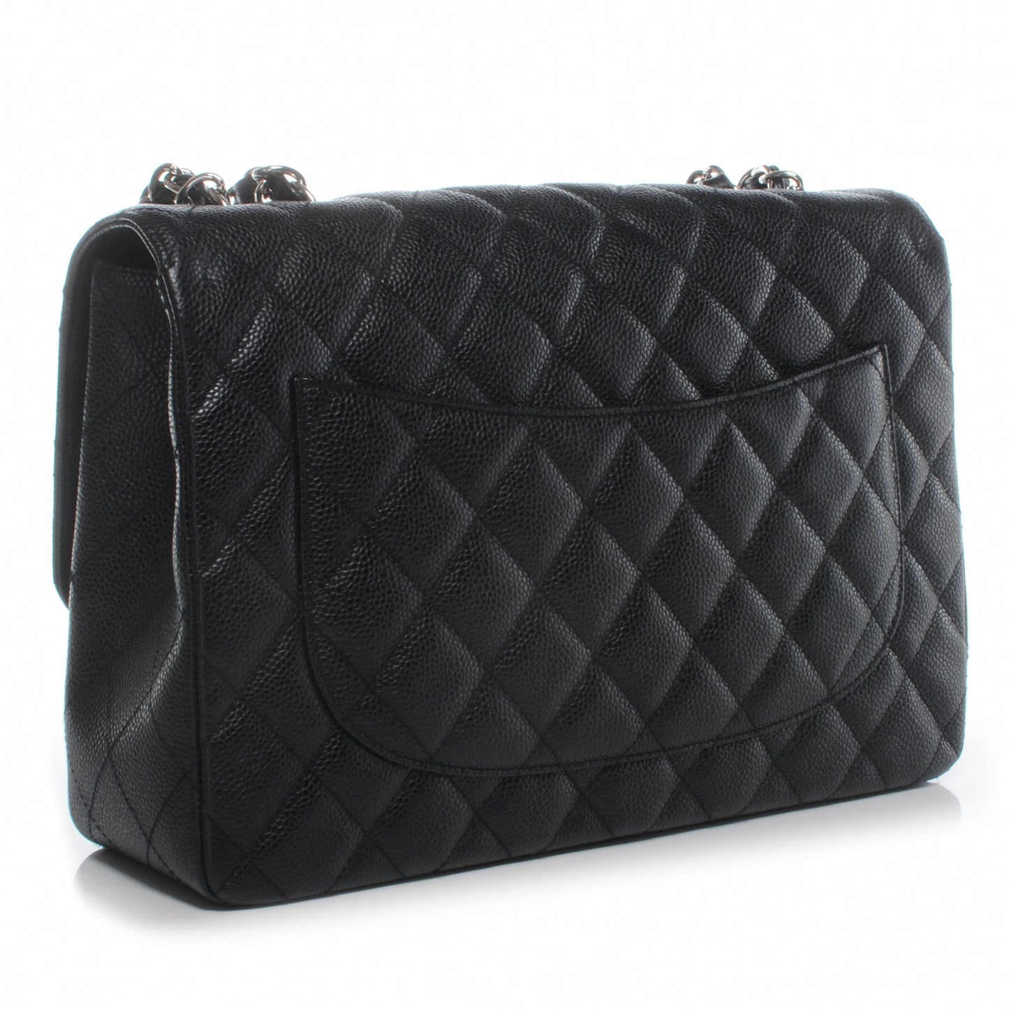 Caviar Jumbo Single Flap Black