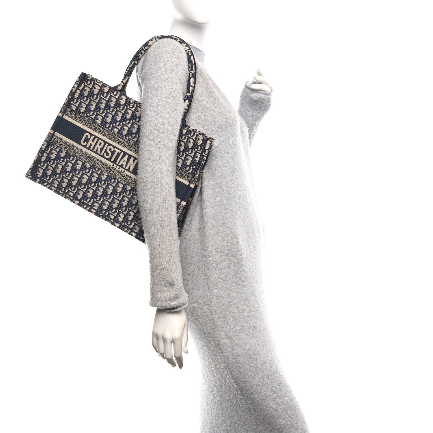 Christian Dior Oblique Medium Book Tote Blue Multicolor 2 of 11