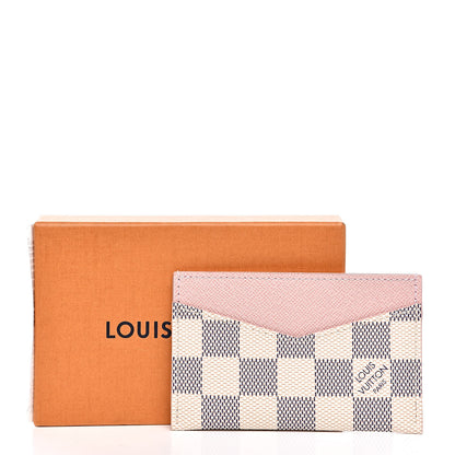 Louis Vuitton Damier Azur Daily Card Holder Rose Ballerine 7 of 7