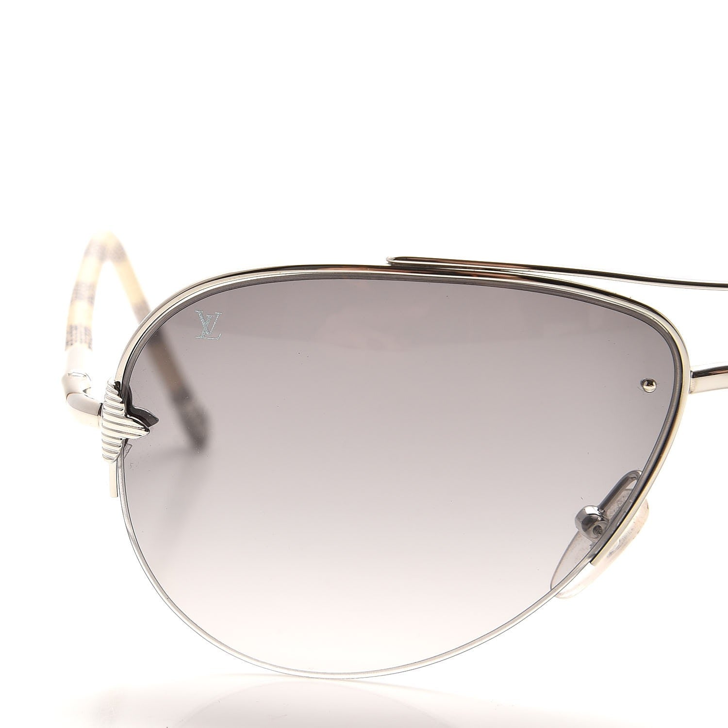 Louis Vuitton Damier Azur Petite Viola Pilote Aviator Sunglasses Z0570U 7 of 8