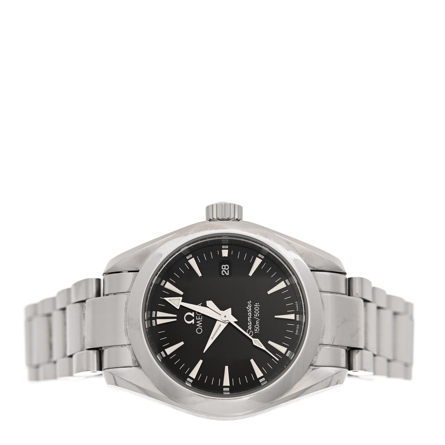 Stainless Steel 29mm Seamaster Aqua Terra 150M Quartz Watch Black 2577.50.00