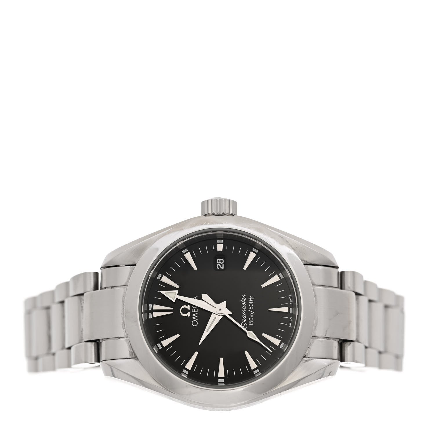 Omega Stainless Steel 29mm Seamaster Aqua Terra 150M Quartz Watch Black 2577.50.00 2 of 5