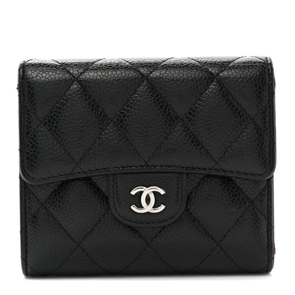 Chanel Caviar Quilted Compact Flap Wallet Black 1 of 10