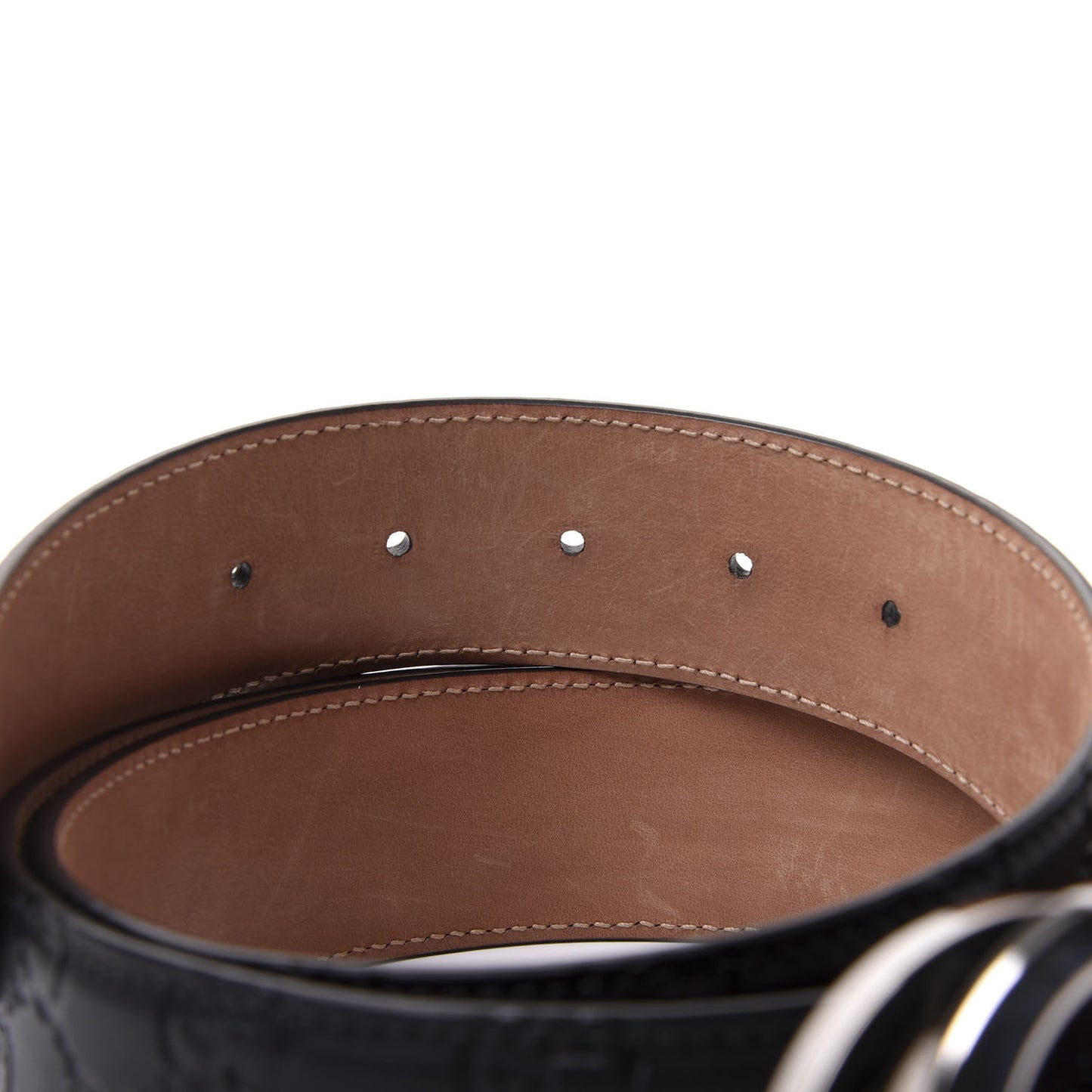 Guccissima Signature Interlocking G 40mm Belt 115 46 Black