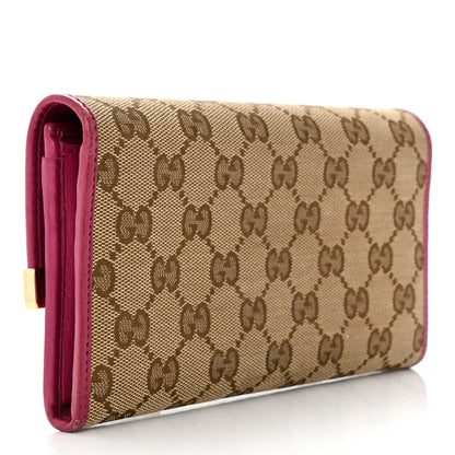 Gucci Monogram Dice Continental Flap Wallet Pink 3 of 7