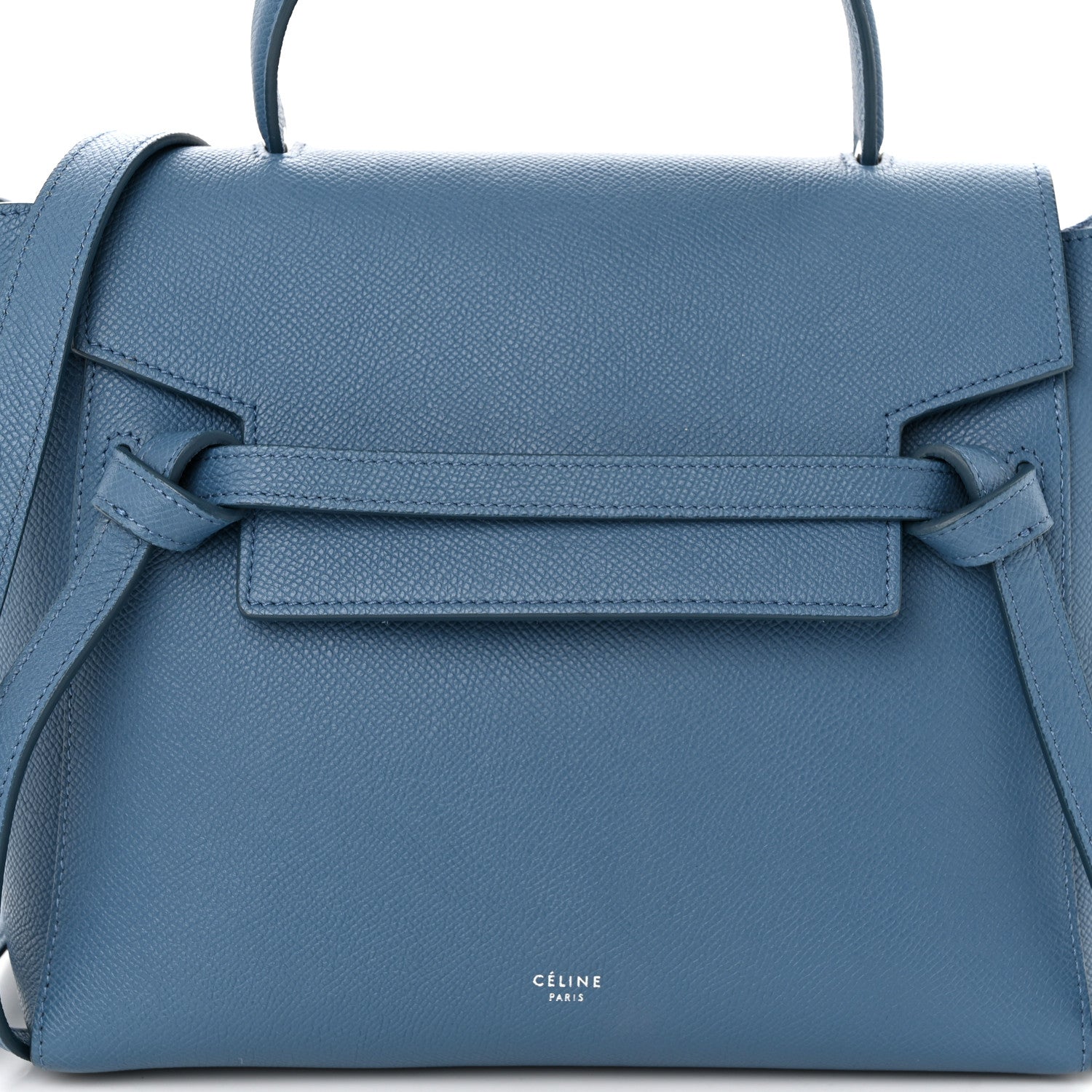 Celine Grained Calfskin Micro Belt Bag Washed Blue 9 of 11
