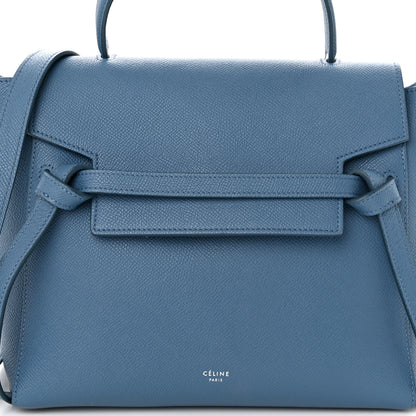 Celine Grained Calfskin Micro Belt Bag Washed Blue 9 of 11