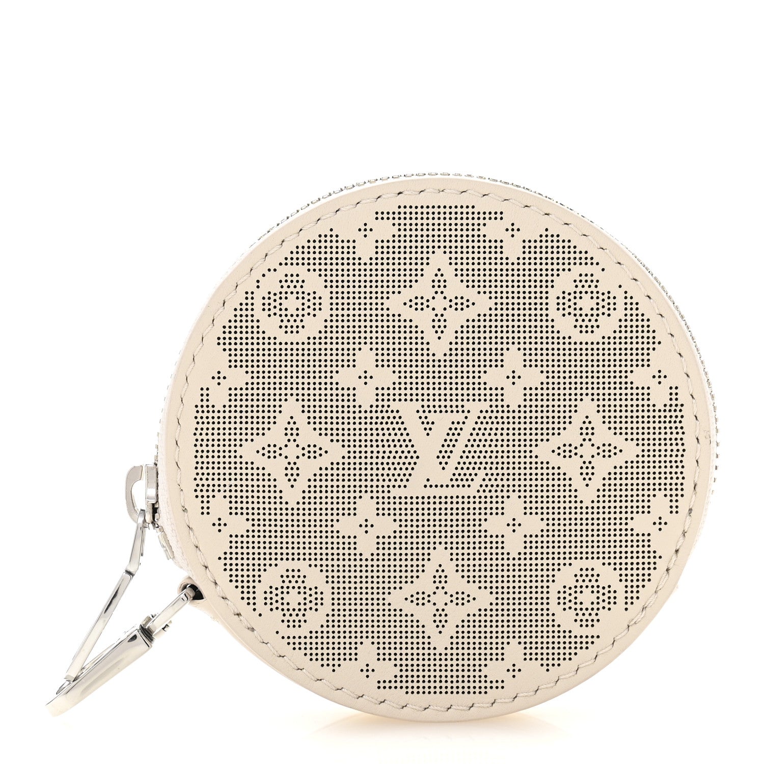 Louis Vuitton Perforated Mahina Round Coin Purse Gris 1 of 7