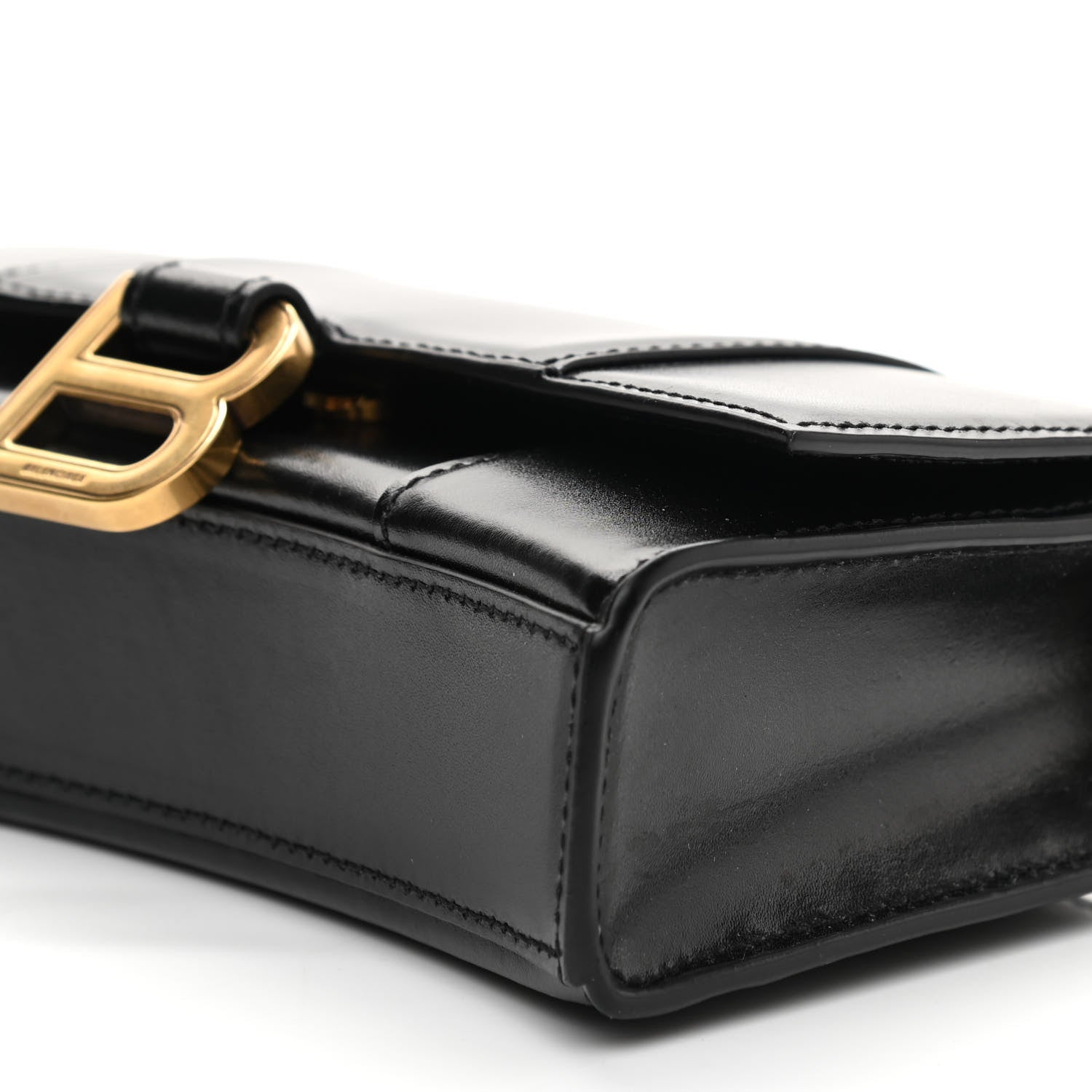 Balenciaga Shiny Box Calfskin Hourglass Chain Bag Black 8 of 8