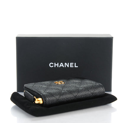 Chanel Caviar Quilted Zip Coin Purse Black 4 of 7