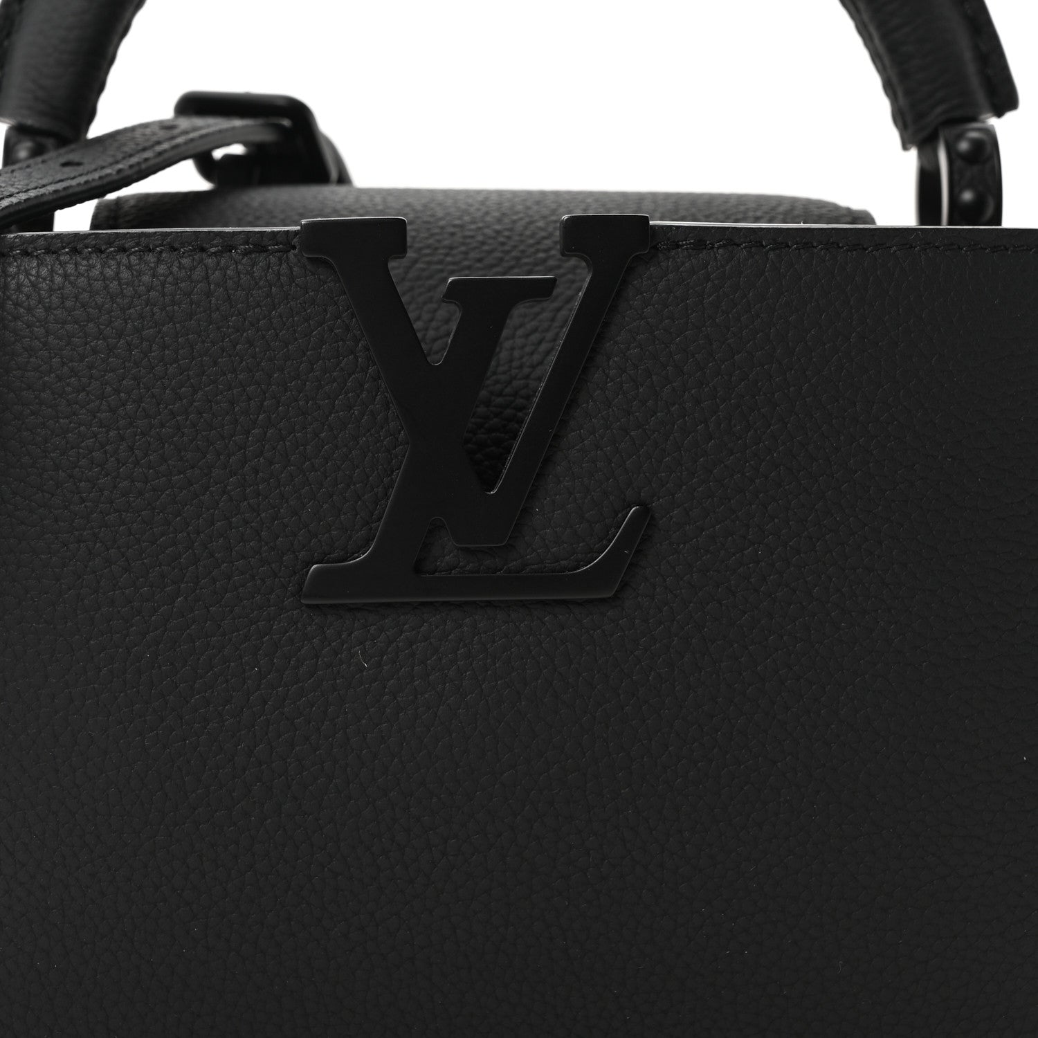 Louis Vuitton Matte Taurillon Capucines East West Mini All Black 7 of 9