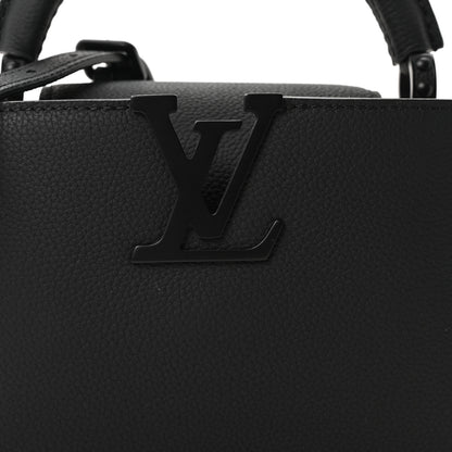 Louis Vuitton Matte Taurillon Capucines East West Mini All Black 7 of 9