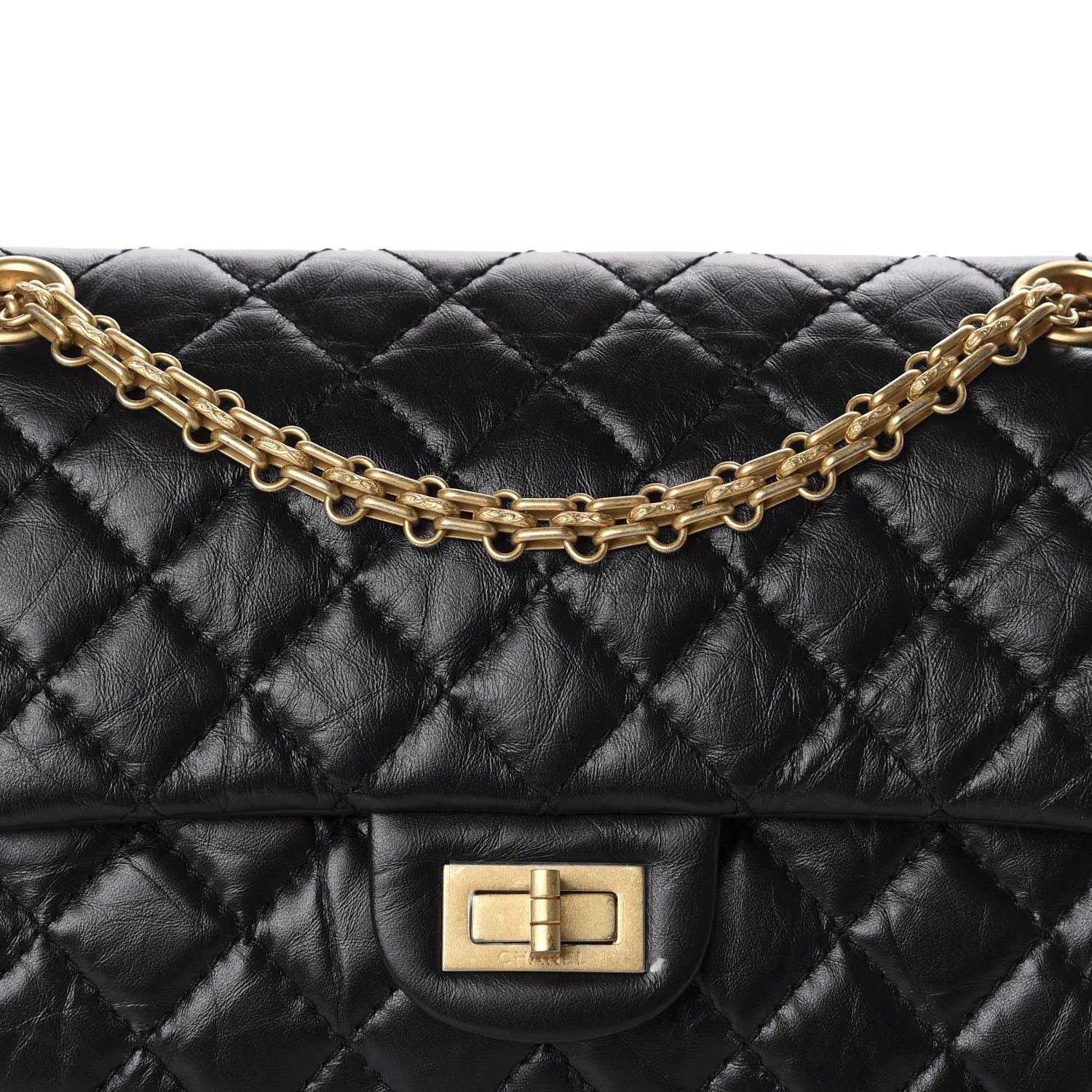 Chanel Aged Calfskin Quilted 2.55 Reissue 225 Flap Black 11 of 11