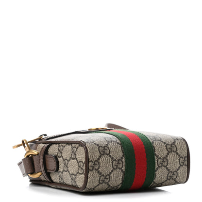 Gucci GG Supreme Monogram Web Mini Ophidia Messenger Brown 3 of 4