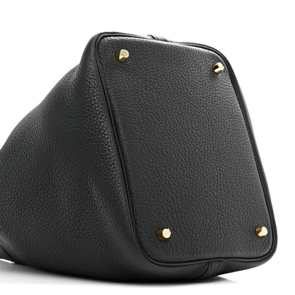 Hermes Taurillon Clemence Picotin Lock 22 MM Black 9 of 11