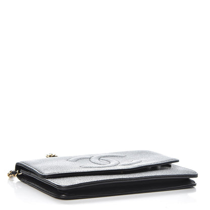 Chanel Caviar Timeless CC Wallet On Chain WOC Black 4 of 11