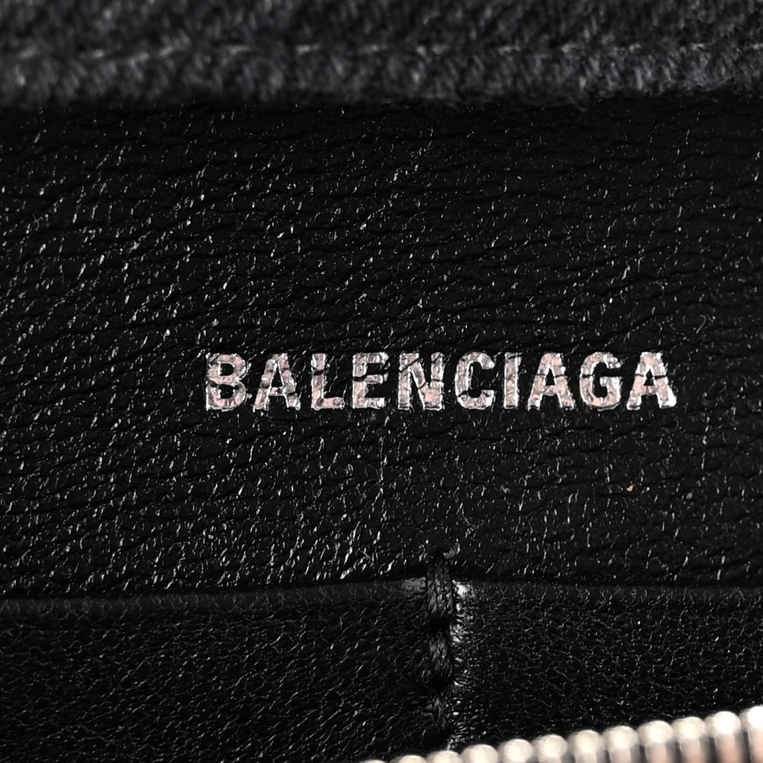 Balenciaga Denim BB Monogram Hourglass Chain Bag Black 6 of 9