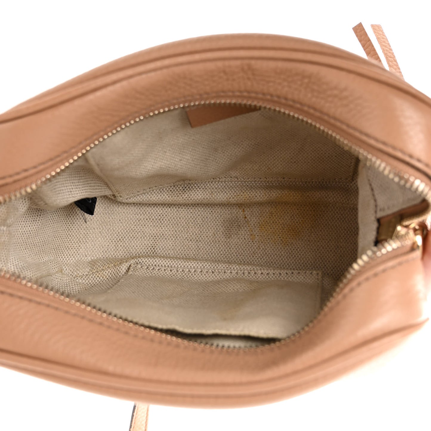 Pebbled Calfskin Small Soho Disco Bag Camelia