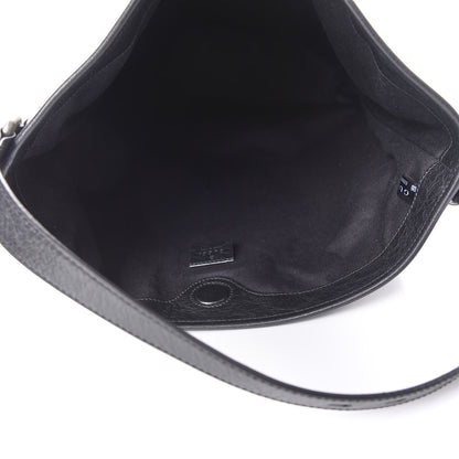 Gucci Fluffy Calfskin Morpheus Hobo Shoulder Bag Black 5 of 10