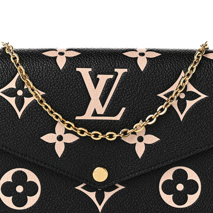 Louis Vuitton Empreinte Monogram Giant Felicie Pochette  Black Beige 7 of 10
