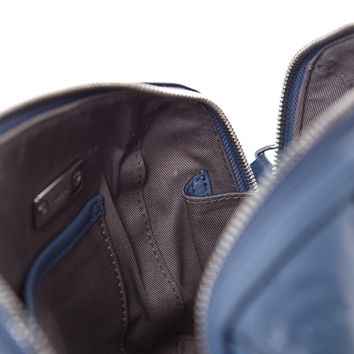 MCM Calfskin Ottomar Monogram Small Boston Bag Blue 11 of 17