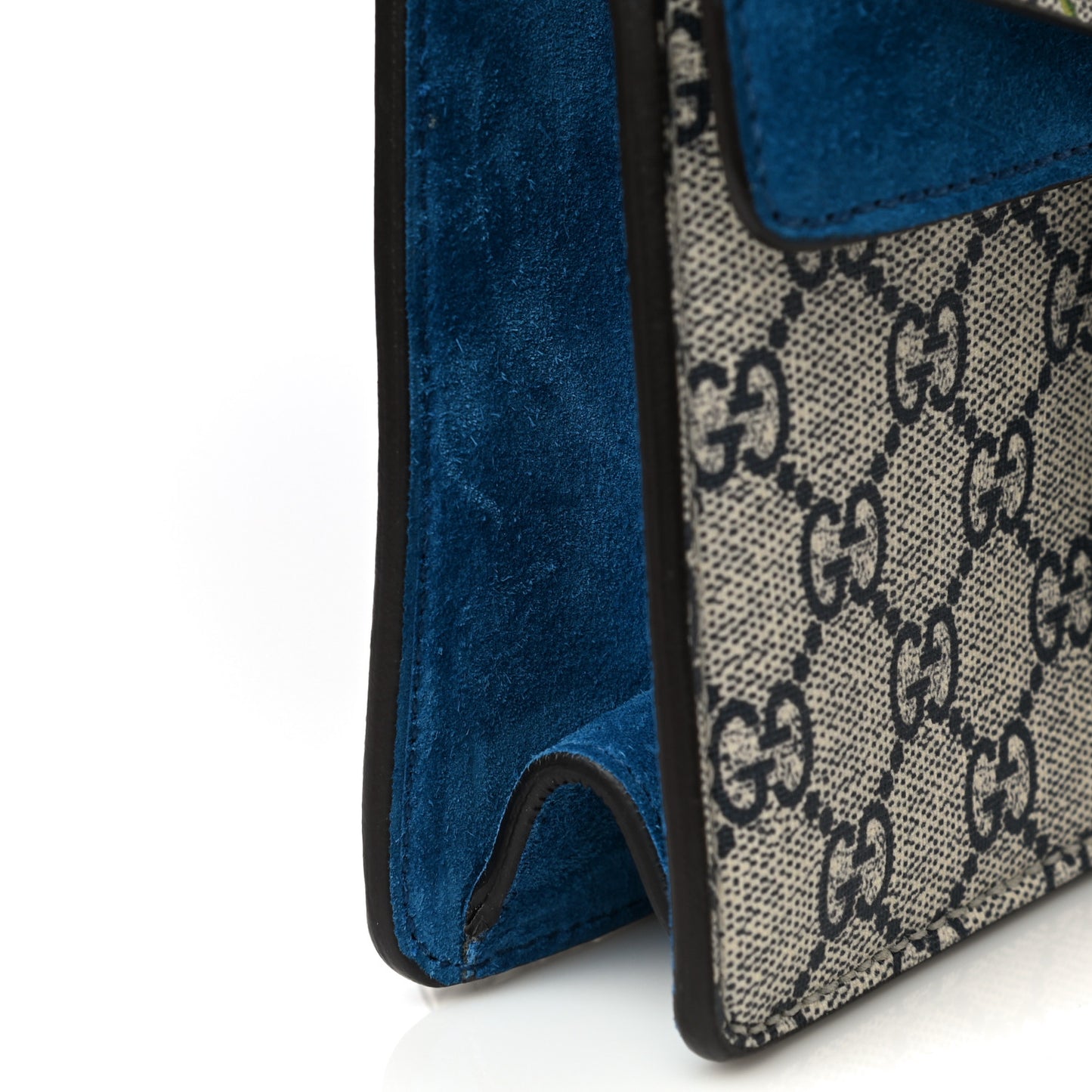 GG Supreme Monogram Blooms Mini Dionysus Shoulder Bag Beige Navy Vintage Blue