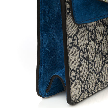 Gucci GG Supreme Monogram Blooms Mini Dionysus Shoulder Bag Beige Navy Vintage Blue 19 of 20