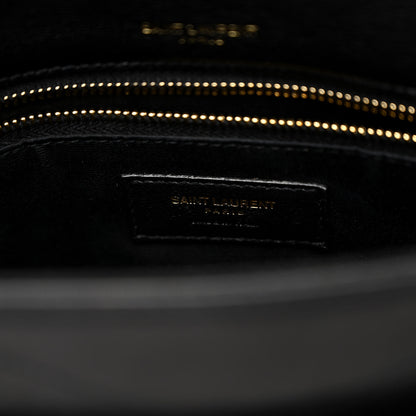 Saint Laurent Lambskin Matelasse Monogram Medium Niki Chain Satchel Black 6 of 9