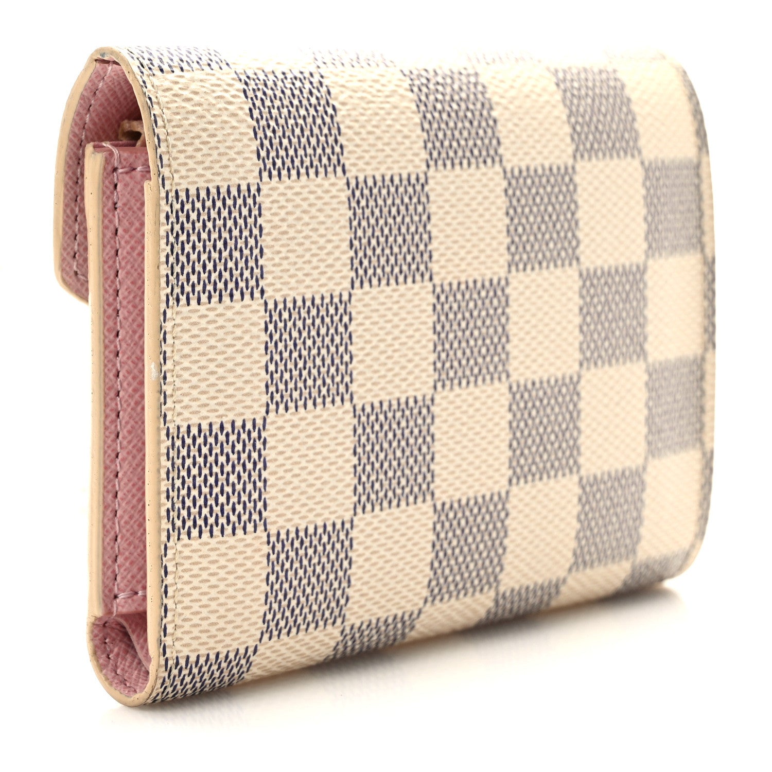 Louis Vuitton Damier Azur Victorine Wallet Rose Ballerine 3 of 9