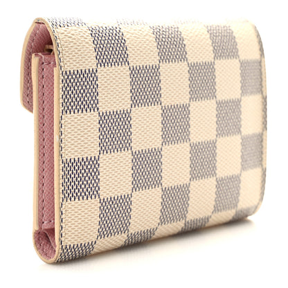 Louis Vuitton Damier Azur Victorine Wallet Rose Ballerine 3 of 9