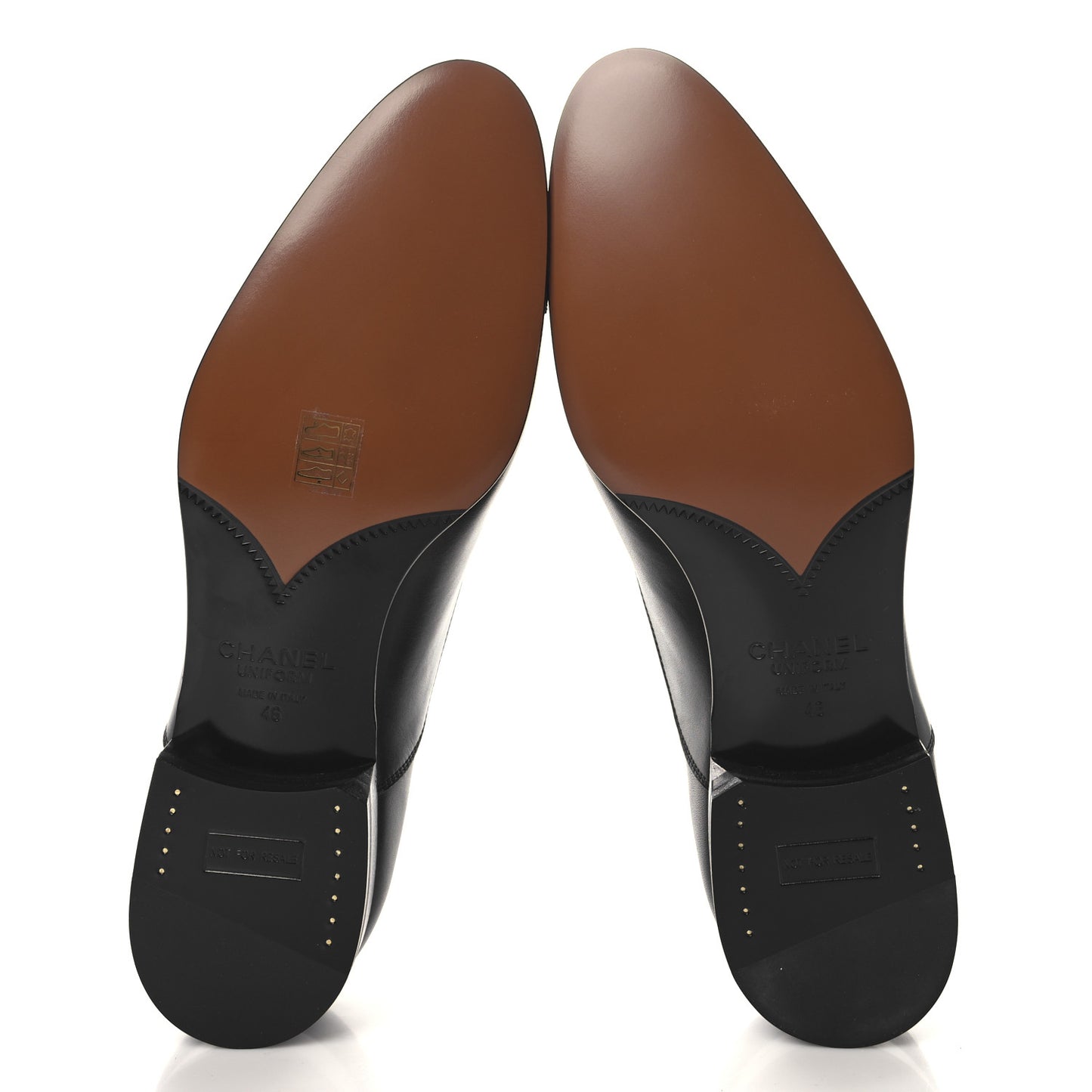 Smooth Calfskin Mens Loafers 46 Black