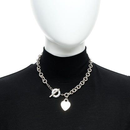 Tiffany Sterling Silver Heart Tag Toggle Necklace 2 of 4