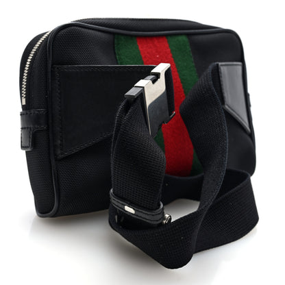 Gucci Canvas Web Slim Belt Bag Black 2 of 9