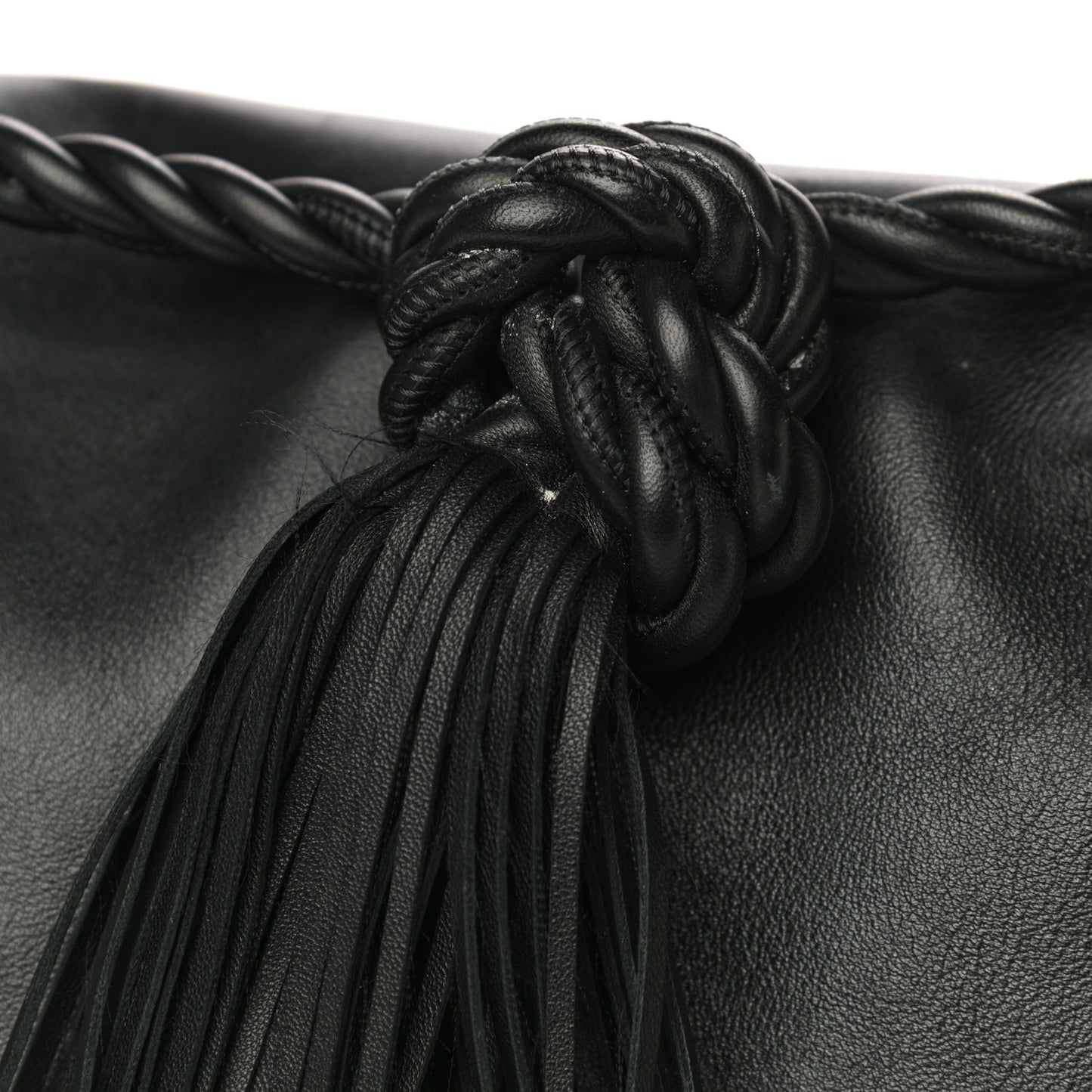 Calfskin The Rope Crossbody Bag Black