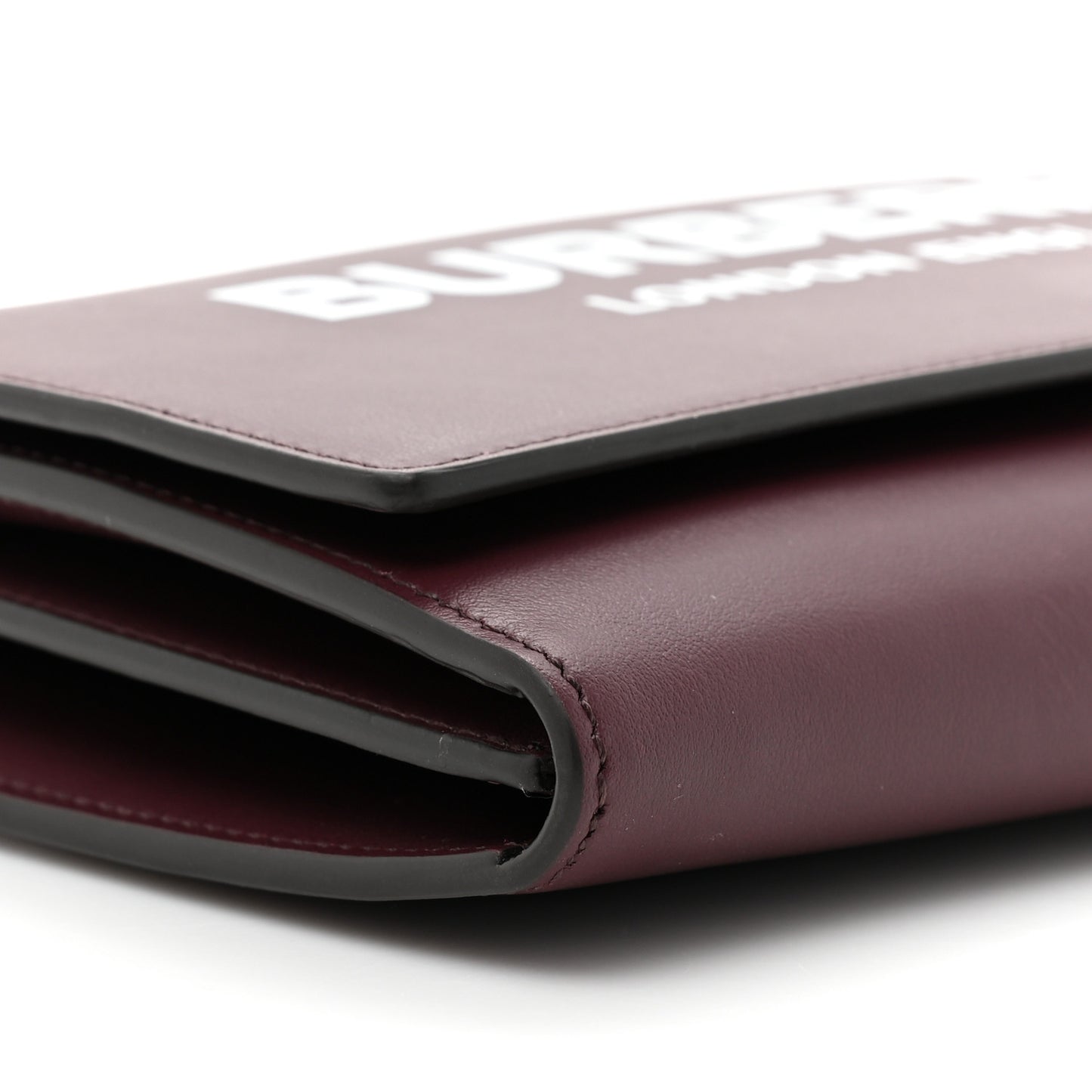 Calfskin Logo Hazelmere Wallet With Detachable Strap Deep Maroon