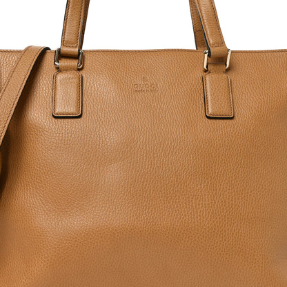 Gucci Calfskin Bamboo Tassel Top Handle Tote Whiskey 8 of 10