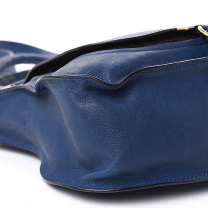 Chloe Natural Grain Calfskin Medium Marcie Nude Satchel Factory Blue 9 of 17