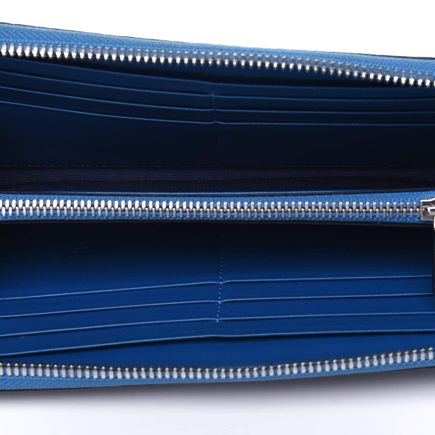 MCM Visetos Large Zip Around Wallet Black Blue 5 of 18