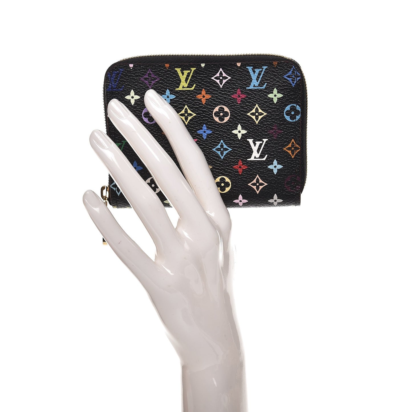 Monogram Multicolor Zippy Coin Purse Black Violet