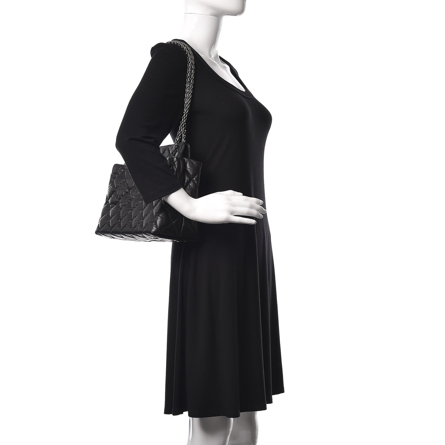 Chanel Aged Calfskin Reissue 2.55 Tote Black 2 of 9