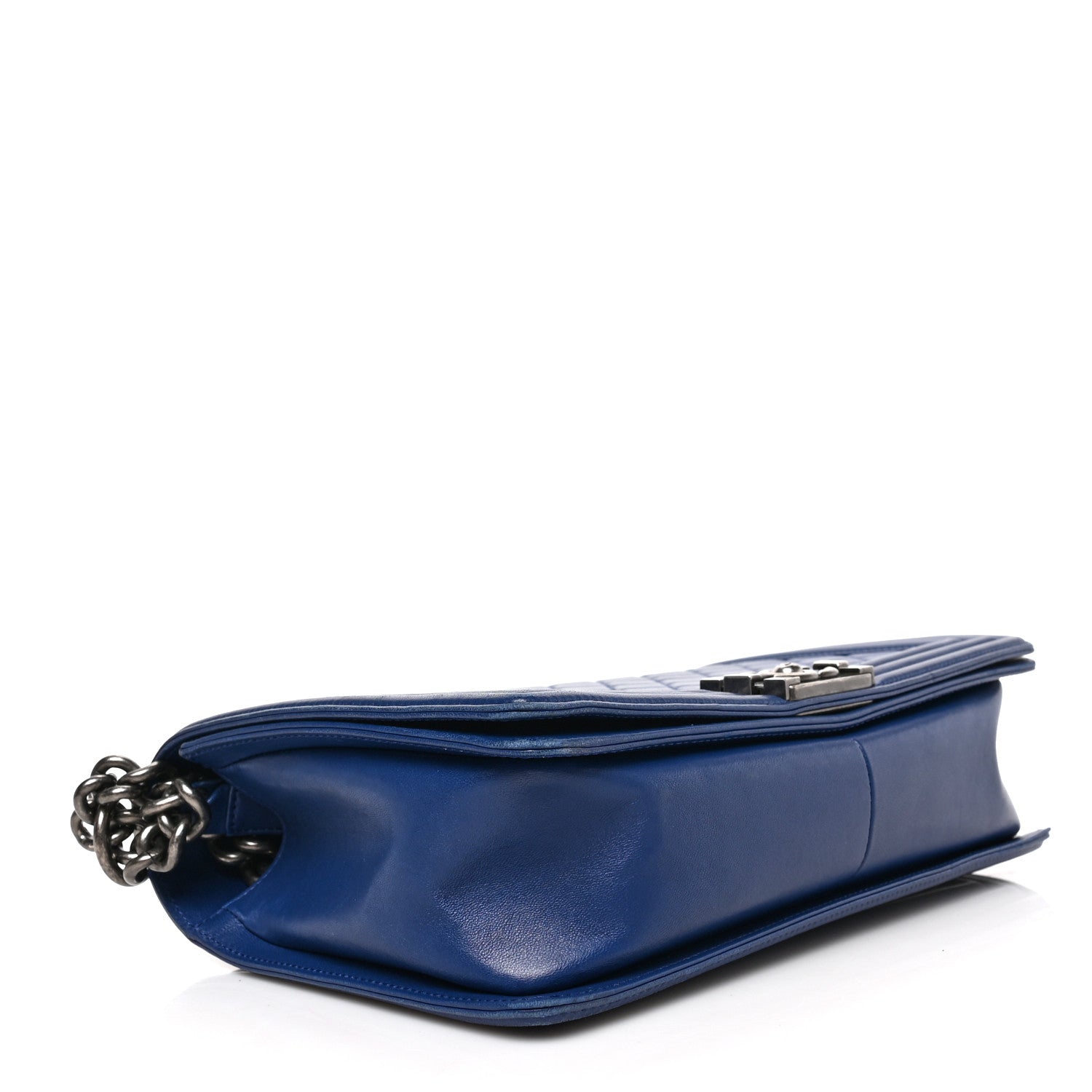 Chanel Lambskin Quilted New Medium Boy Flap Blue 4 of 9