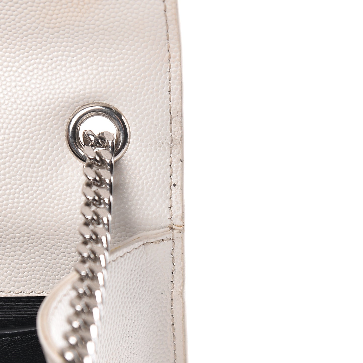 Grain De Poudre Medium Classic Monogram Kate Satchel Icy White