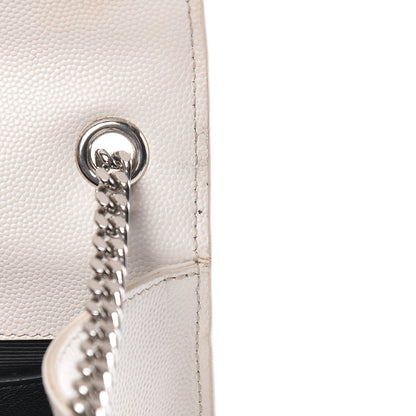 Saint Laurent Grain De Poudre Medium Classic Monogram Kate Satchel Icy White 8 of 20