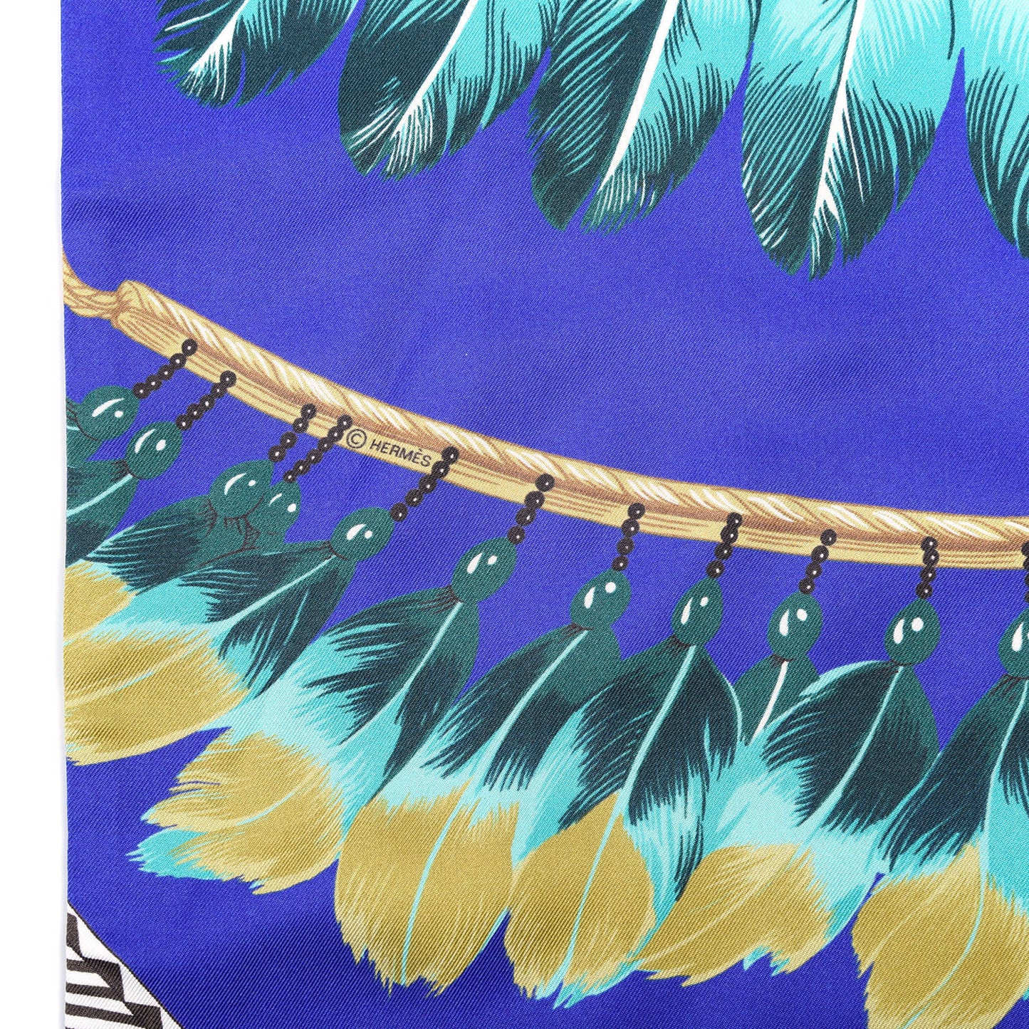 Silk Brazil Maxi Twilly Encre Turquoise Bronze