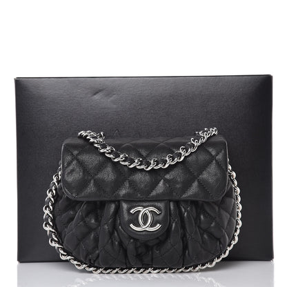 Chanel Washed Lambskin Mini Chain Around Messenger Black 10 of 10