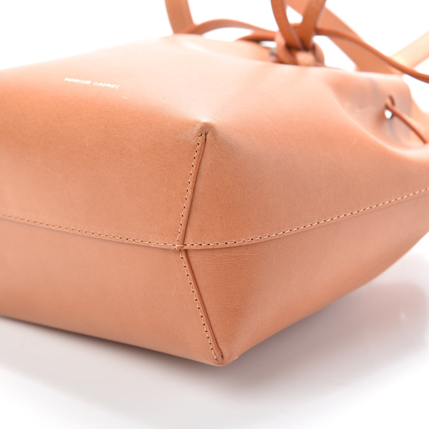 Calfskin Mini Mini Bucket Bag Cammello Rosa