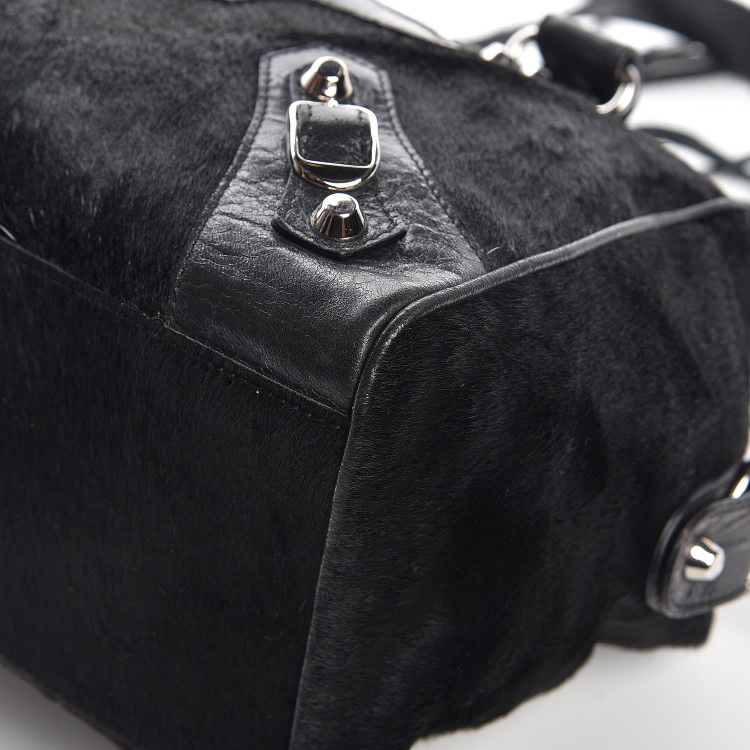 Balenciaga Chevre Pony Hair Classic Hardware Box Bag Black 10 of 12