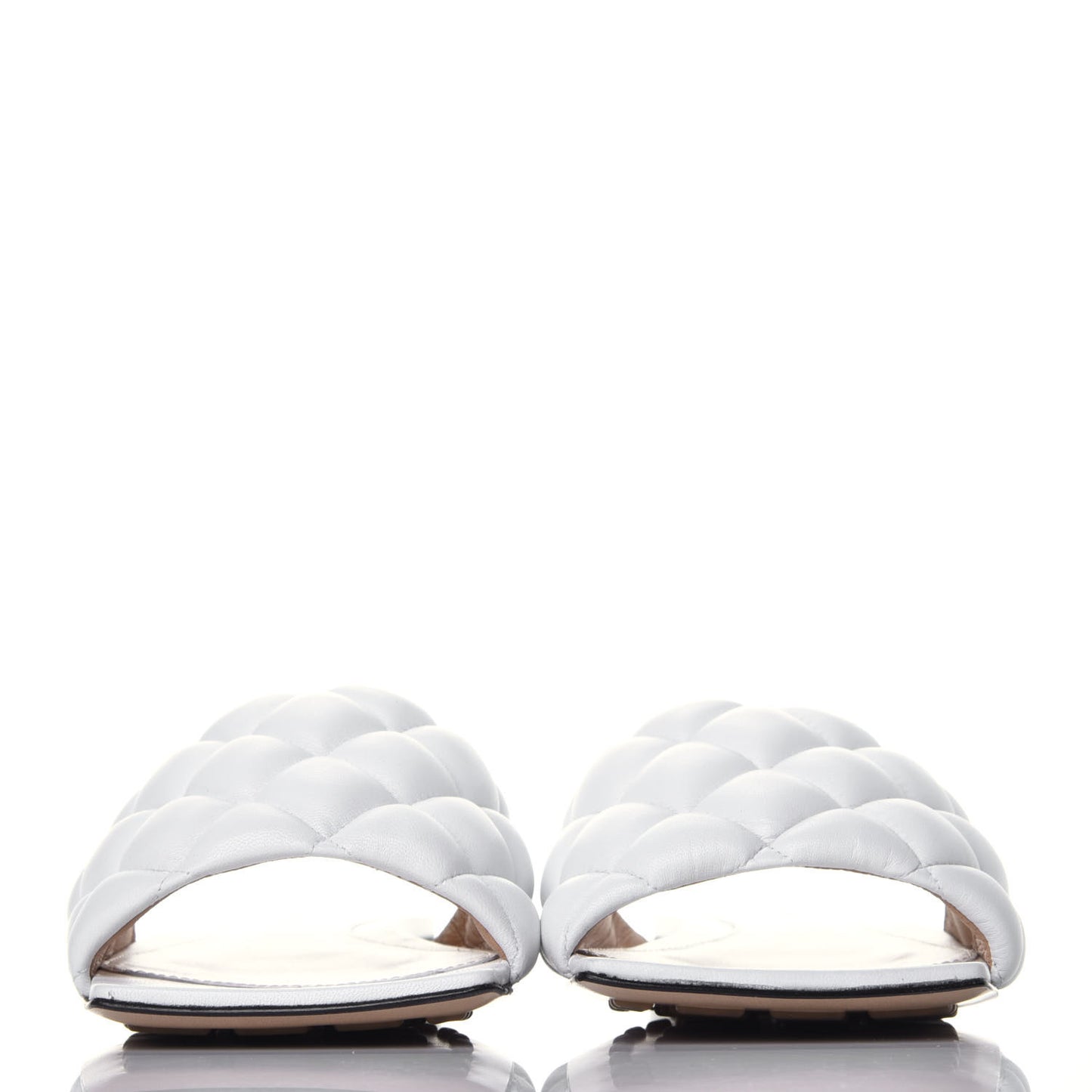 Nappa Matelasse Padded Flat Sandals 36.5 Optic White