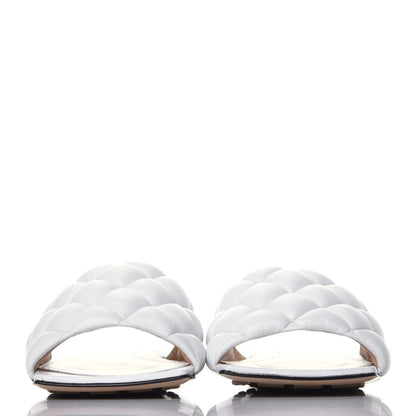 Bottega Veneta Nappa Matelasse Padded Flat Sandals 36.5 Optic White 2 of 8